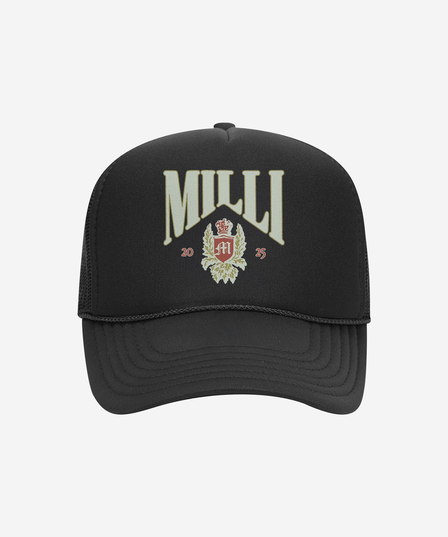 Milli Trucker Hat Black 5Panel Cap by Nick Nayersina